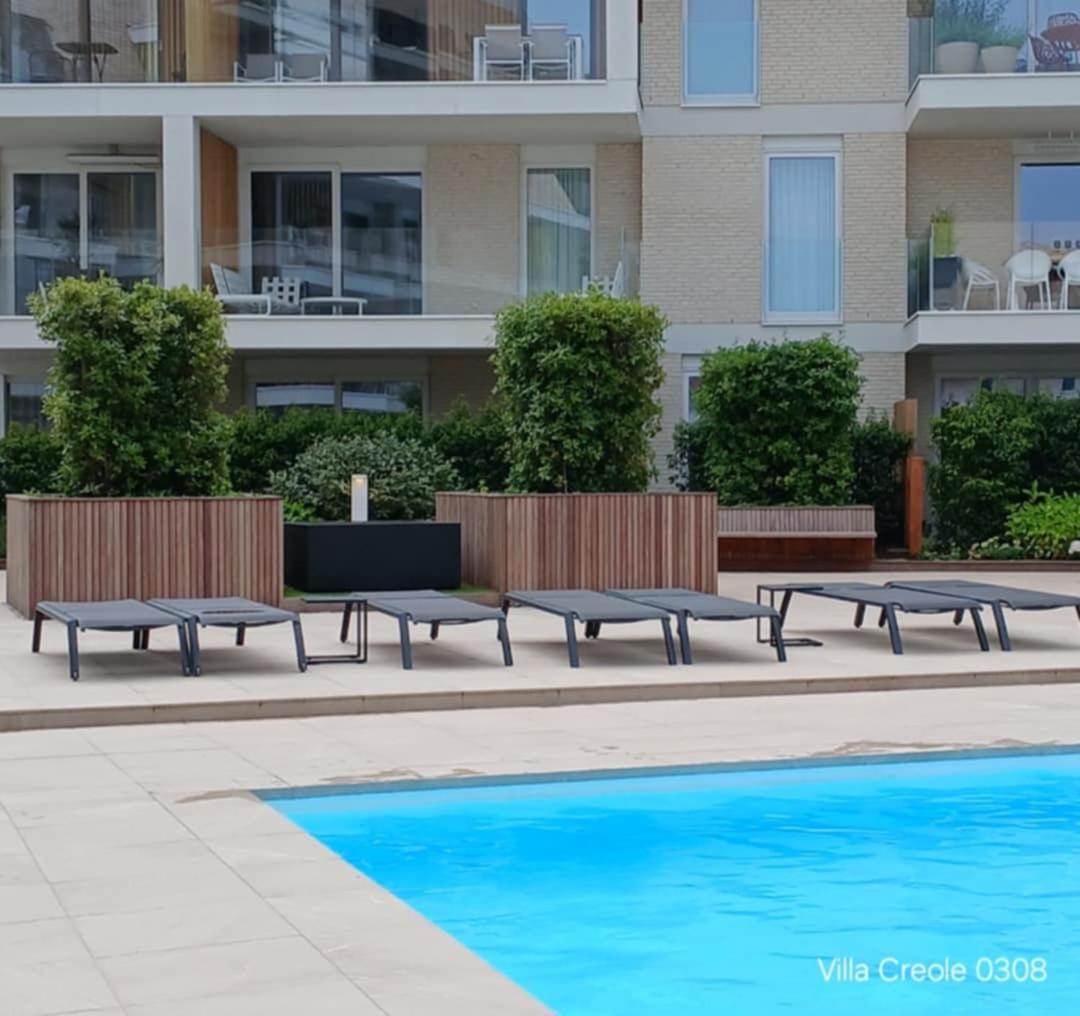 Villa Creole 0308 Luxe Appartement Met Verwarmd Zwembad Nieuwpoort Jachthaven Екстер'єр фото